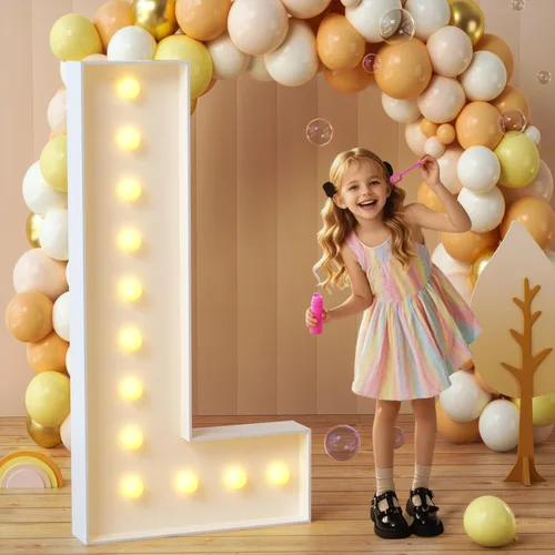 Vista 69 de imprsv Letras con luz para marquesina, letras de mosaico de 3 pies de alto con luz para decoración de baby shower, graduación, grandes