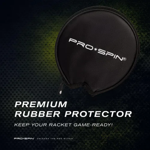 Vista 9 de PRO-SPIN Ping Pong Paddles – ITTF Approved Professional Table Tennis Rackets with Carbon Fiber for Superior Control 7-Ply Blade, Premium Rubber
