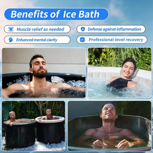Vista 7 de Enfriador de agua para baño de hielo, enfriador de inmersión en frío de 1/3 HP con filtro externo, almohadilla de filtro y bomba, enfriador de agua