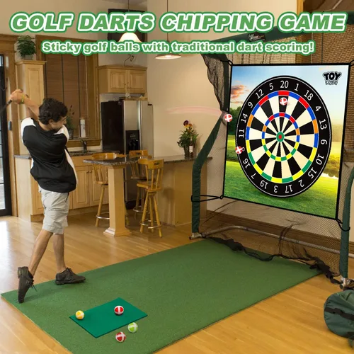 Vista 2 de TOY Life Alfombrilla de Juego de Golf Chipping para Interiores y Exteriores, Juegos para Adultos y Familias, Niños, Equipo de Juego al Aire Libre