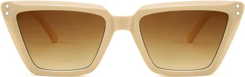 Vista 2 de Gafas de sol cuadradas retro de ojo de gato para mujer, grandes, modernas, retro, marco rectangular grueso clásico