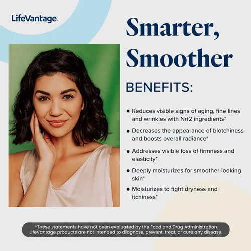 Vista 4 de LifeVantage Crema facial TrueScience Anti-Aging Face Cream, hidratante facial hidratante, crema facial antiarrugas y antienvejecimiento con activos