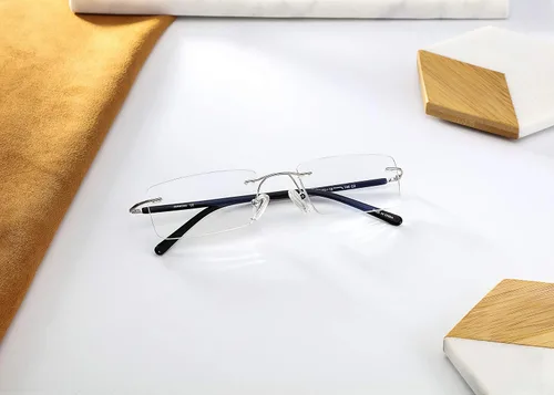 Vista 7 de FONHCOO Gafas de bloqueo de luz azul, anti rayos azules, unisex, ligeras, sin marco, rectangulares, para juegos de computadora