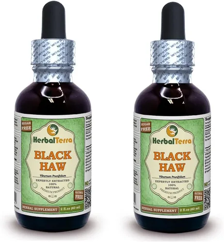 Vista 4 de Herbal Terra LLC Black Haw (Viburnum Prunifolium) Tintura, extracto líquido de corteza seca, 2 onzas