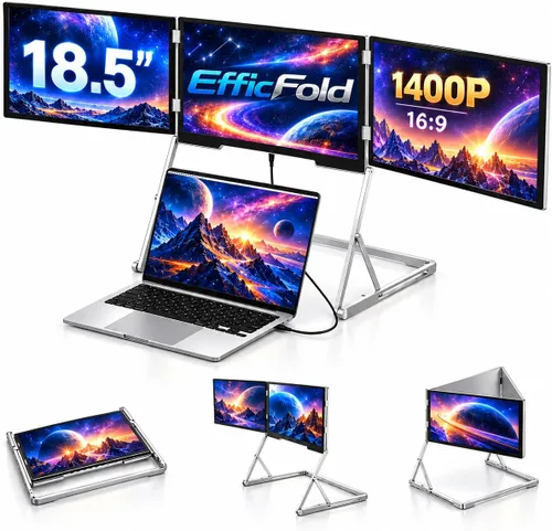 Vista 10 de TriCreate 16 FHD 16" Triple Monitor Extensor portátil