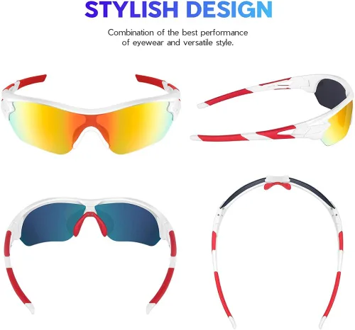 Vista 2 de Lentes de sol polarizados para hombres y mujeres jóvenes de béisbol ciclismo correr conducir pesca golf motocicletas lentes TAC UV400