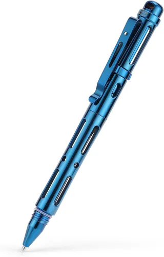 Vista 12 de MecArmy TPX8 Mini bolígrafo táctico de titanio y latón con llavero táctico con llavero 1 D (latón)