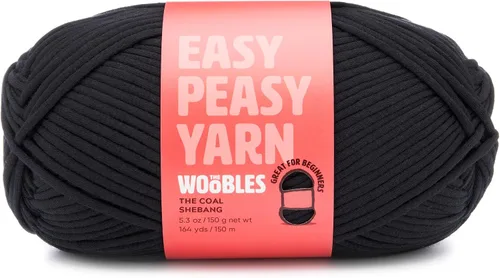 Vista 15 de Woobles Easy Peasy Hilo para Principiantes - Hilo de Ganchillo y Tejer - Mediano #4 Worsted - Mezcla de Algodón-Nailon
