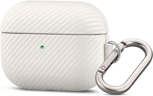 Vista 33 de Haobobro Funda de piel para AirPods Pro 3, piel seleccionada respetuosa con la piel, con textura de fibra de carbono, hecha a mano, funda rígida