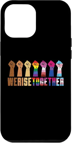 Vista 26 de We Rise Together Black LGBT Raised Fist Pride Equality Gift Case for iPhone 17