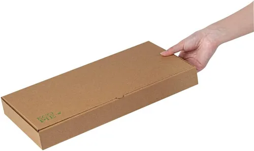 Vista 12 de Restaurantware - Cajas para pizza, 50 unidades, 14 x 7 x 1.5 pulgadas, embalaje de papel de cartón corrugado con bloqueo de pestañas, resistente a