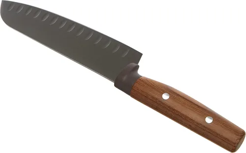 Vista 4 de Wüsthof Urban Farmer - Cuchillo Santoku de borde hueco de 7 pulgadas, color marrón