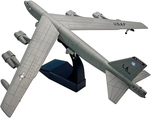 Vista 4 de 1/200 Escala B-52 Stratofor de largo alcance subsónico Jet Powered Strategic Bomber Metal Militar Diecast Plane Model Gift Ornament Collection