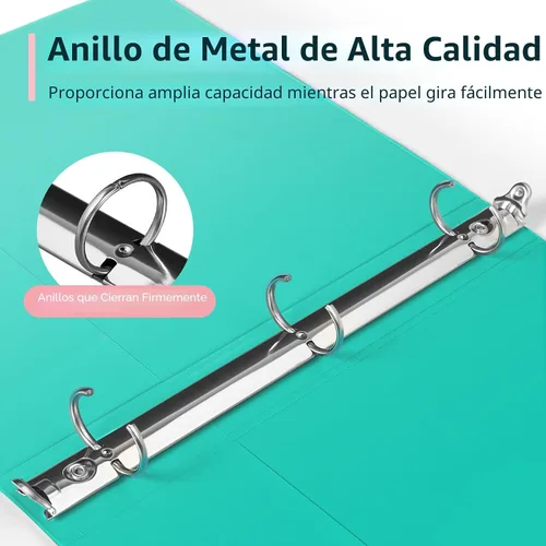 Vista 4 de BinderX - Carpeta de 3 anillos redondos extraduradera de 1 pulgada, se adapta a 175 hojas de papel de 8.5 x 11 pulgadas, cubierta personalizable