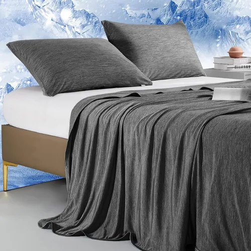Vista 59 de Marchpower - Manta de enfriamiento para niños que duermen con calor, manta de lana fresca Arc-Chill con diseño de doble cara, fibra de enfriamiento