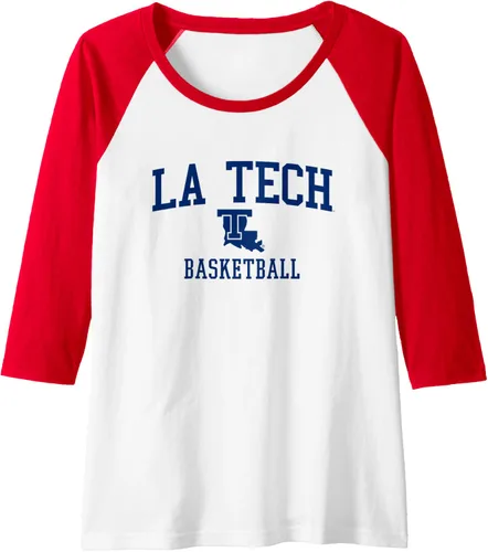 Vista 15 de Louisiana Tech Bulldogs - Camiseta de béisbol raglán para baloncesto, Negro