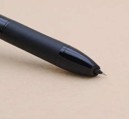 Vista 3 de OASO K019 - Juego de pluma estilográfica retráctil borrable de 0.020 in con 2 cartuchos de tinta azul, escritura suave para estudiantes escolares