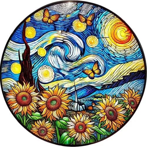 Vista 15 de VeGuude Kits de Pintura de Diamantes para Adultos, Paquete de 6 Kits de Arte de Diamantes Noche Estrellada de Van Gogh, Manualidades DIY de Taladro