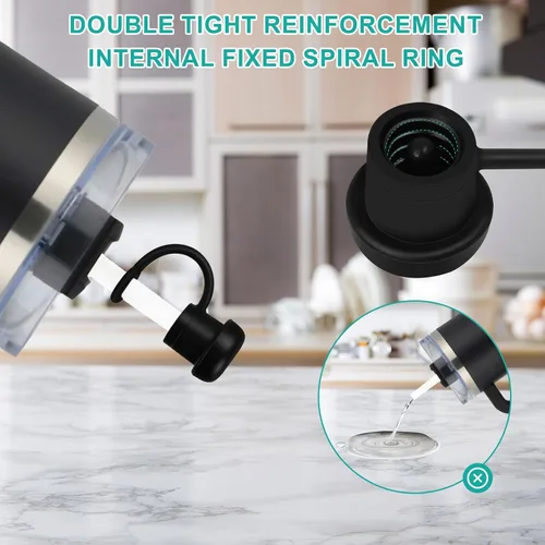 Vista 4 de Paquete de 6 popotes de silicona ajustables, reutilizables de grado alimenticio, compatibles con Stanley/Simple Modern/Yeti/Hydro Flask, ajuste
