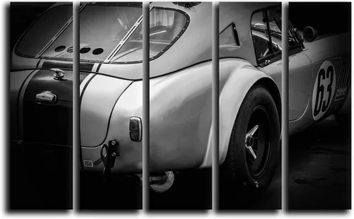 Vista 9 de Juego grande de pintura para pared de coche de AC Cobra, diseño vintage