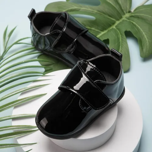 Vista 5 de ohsofy Zapatos Oxford de piel sintética para bebés y niños, zapatos de vestir de boda de suela suave y goma