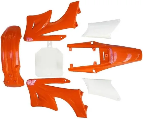 Vista 10 de TDPRO Kit completo de carenado de plástico para guardabarros para Apollo Orion 110cc 125cc 150cc Pit Dirt Bike (4 negro + 3 blanco)