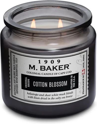 Vista 16 de Colonial Candle Vela perfumada de bambú de geranio, vela de cera de mezcla de soja natural de 2 mechas con aceites esenciales, vela en tarro