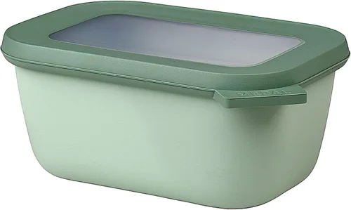 Vista 41 de Mepal Cirqula - Recipiente circular rectangular para almacenar y servir alimentos de 67.6 fl oz / 68 onzas con tapas transparentes, perfecto