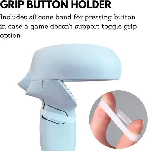 Vista 6 de Extension VR Golf Club Handle Grips for Oculus Quest 2 Controller Accessories Sturdy Attachment Enhanced Golf Gaming Experience 2pcs