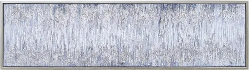 Vista 27 de Empire Art Direct Arte abstracto para pared, lienzo pintado a mano con textura por Martin Edwards, marco negro, 24 x 48 pulgadas, goteo nevado 1
