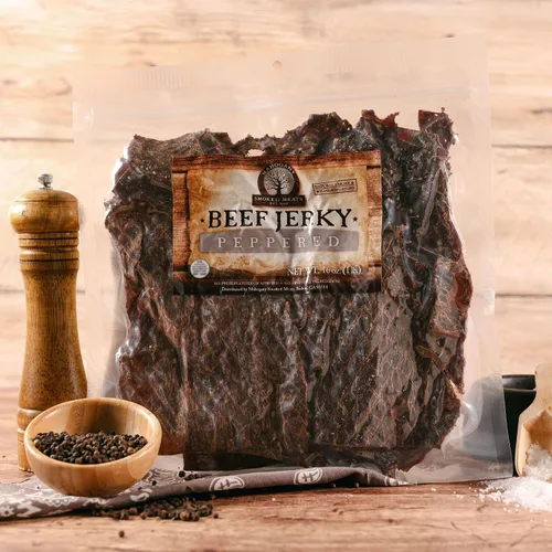 Vista 4 de Mahogany Smoked Meats: Carne seca con pimienta - 16oz