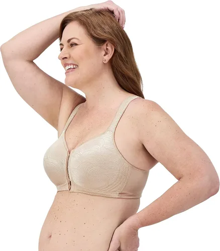 Vista 2 de PLAYTEX Sujetador inalámbrico de 18 horas con cierre frontal extra para la espalda para mujer Use52e con opción de paquete de 2