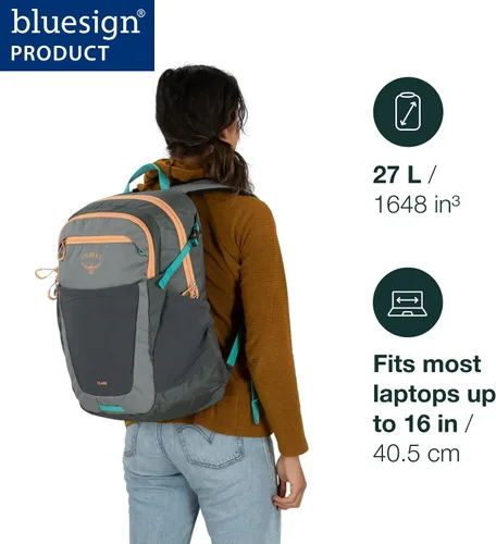 Vista 2 de Mochila para laptop Osprey Flare Commuter marrón (Barley Brown)
