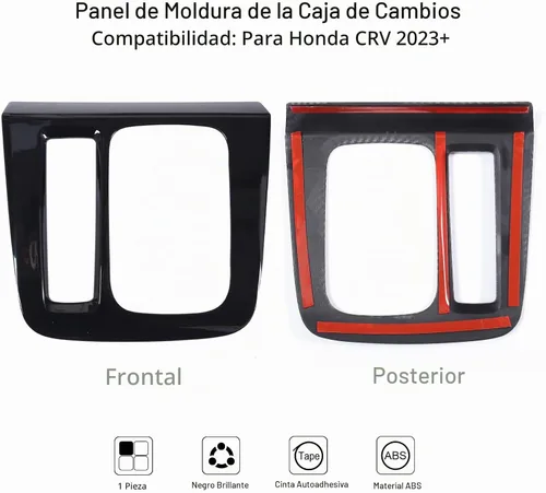 Vista 2 de AntBooBoo para Honda CRV 2023 2024 2025 Panel Protector de Cambios de Palanca de Control Central, Accesorio de Cubierta Interior para CR-V LX EX