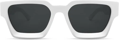Vista 5 de Hycredi Gafas de sol rectangulares gruesas para mujeres y hombres, estilo retro, cuadrados, gruesos, de los años 90, protección UV400