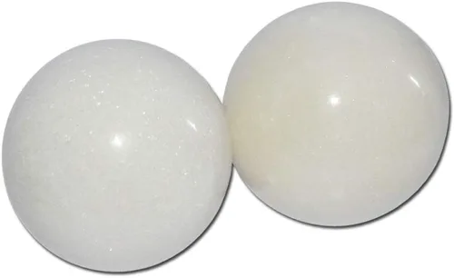 Vista 3 de Bolas de mano de 2.0 in, pelotas de estrés para ejercicio de salud, color blanco, mármol natural, bolas de regalo