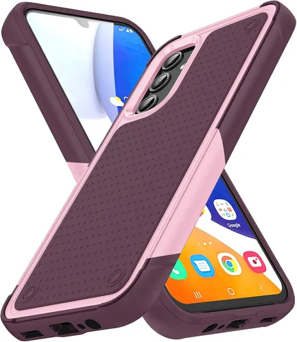 Vista 9 de Funda diseñada para Samsung Galaxy A14 5G, regalo 2 en 1, protección contra caídas de grado militar, resistente a prueba de golpes, para Galaxy A14