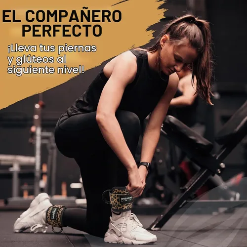 Vista 5 de BREAKING LIMITS Correas de tobillo para máquinas de cable para mujeres, juego de correas de tobillo para glúteos, accesorios de tobillo