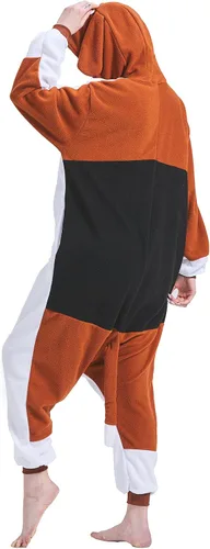 Vista 6 de HOMWERRONT Adult French Bulldog Onesie Bulldog Cosplay Costume Puppy Dog Animal Cosplay Pajamas Homewear Sleepwear