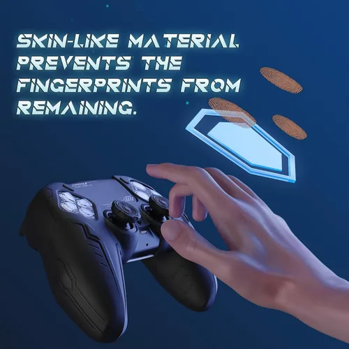 Vista 3 de PlayVital 2 Pack Silicone Skin Set for PS5 Controller - Charging Dock Compatible, Full Protection Case with Futuristic CyberMech Design, Soft Cover