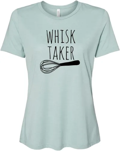 Vista 13 de Cute Women's Screen Printed Crew Neck Tee, Shirts With Sayings, Dusty Blue or Olive