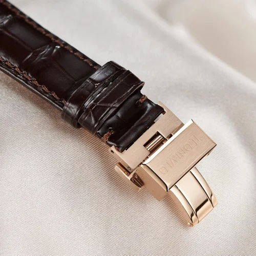 Vista 9 de OBLVLO Relojes casuales de lujo con diseño de esqueleto, oro rosa, relojes automáticos, cristal de zafiro VM-S
