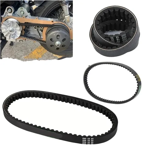 Vista 6 de Correa de transmisión de transmisión 669-18-30 para GY6 para CVT para modelos de 49cc a 50cc Correa de transmisión de motocicleta Correa