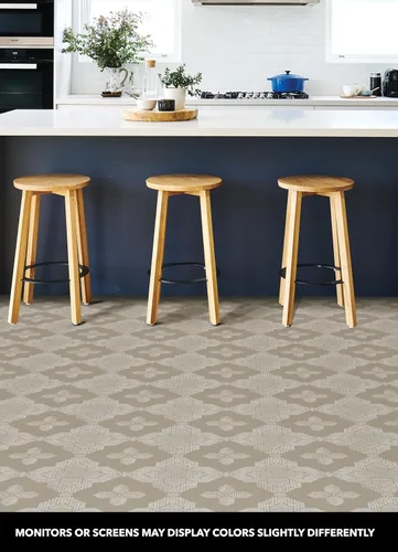 Vista 8 de FloorPops Azulejos de suelo Cream Sullivan Peel & Stick, FP4279