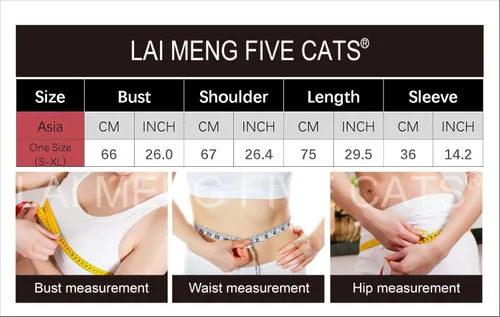 Vista 5 de LAI MENG FIVE CATS Kimono japonés de playa de ajuste holgado para mujer