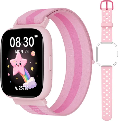 Vista 8 de Reloj inteligente para niños sin necesidad de teléfono ni aplicación, reloj de seguimiento de actividad física de 1.83" con podómetro, contador