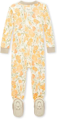 Vista 2 de Burt's Bees Baby - Pijama para niña, con cremallera delantera y pies cerrados antideslizantes, de algodón orgánico 100%, para niñas pequeñas