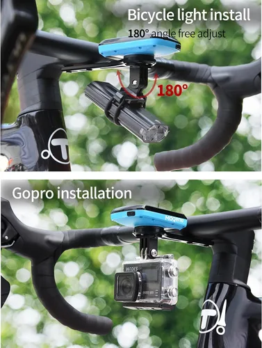Vista 7 de KOOTU Soporte para computadora de bicicleta de aleación de aluminio para manillar integrado compatible con Garmin Edge, Wahoo Elemnt, Bryton