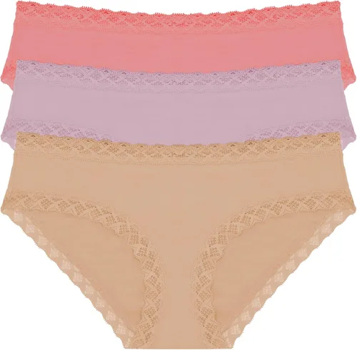 Vista 22 de Natori Paquete de 3 bragas Bliss Girl para mujer Café