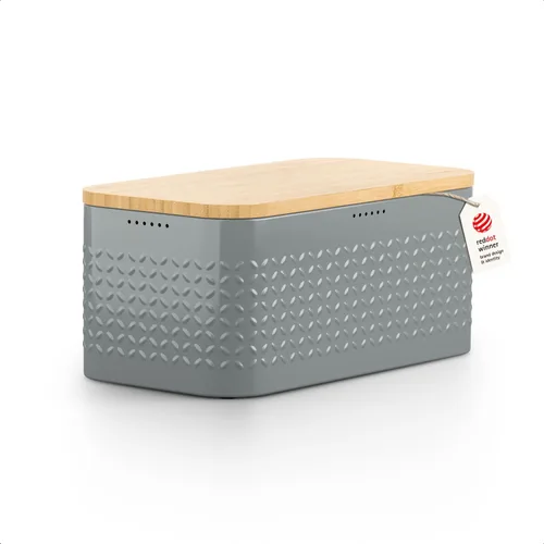 Vista 20 de LARS NYSØM Panera I Caja de pan de metal para una frescura duradera con almohadillas antideslizantes I Papelera para productos horneados con tapa